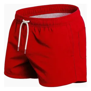 Traje De Baño Malla Hombre Liso Suspensor Bolsillo 78426 Bordó L/xl