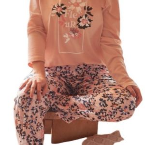 Pijama  Invierno Mujer Jersey Estampado Marcela Koury 4162