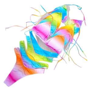 Bikini De Mujer De Triangulo Y Less Degrade - Art.  Arcoiris
