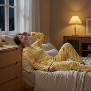 Pijama Mujer Polar Super Soft Bianca 76421 Estampado Amarillo Flores Morley Soff L-xl