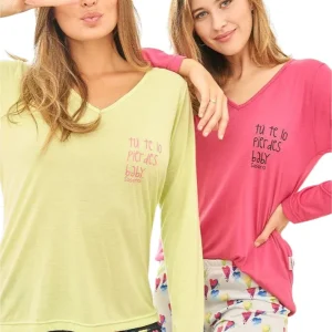 Pijama Invierno Mujer Susurro 2805 Escote Redondo Talles Al8