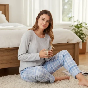 Pijama Femenino Susurro Modelo 3832 Cómodo Y Elegante Gris 1
