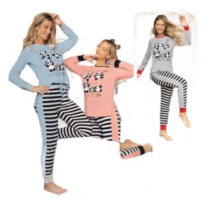 Pijama Invierno Mujer De Jersey Algoón Lencatex 23353