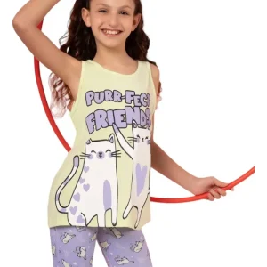 Pijama Verano Nena De Jersey Con Calza Lencatex 25921