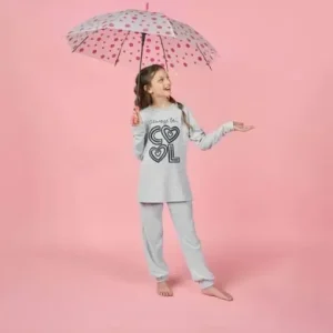 Pijama Infantil Invierno Jersey Talle 4 Al 16 Lencatex 25954 Gris 10