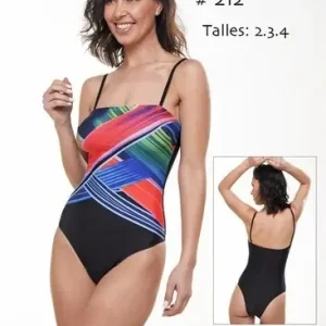 Mallas Mujer Enteriza Verano Strapless Nodagi Modelo 212