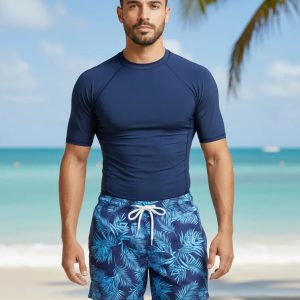 Malla Short Hombre Estampado Cindisami 55097 Marino 55097 2xl/3xl