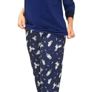 Pijama  Invierno Mujer Jersey Estampado Marcela Koury 4163