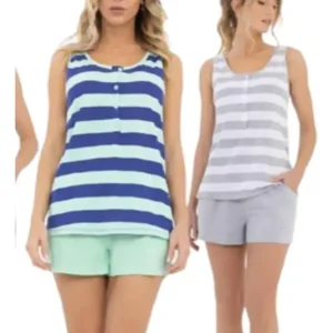 Pijama Verano De Algodón Lencatex 24727 Talles Grandes