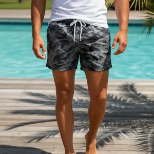 Malla Short Hombre Estampado Cindisami 73061 Gris 73061 2xl/3xl