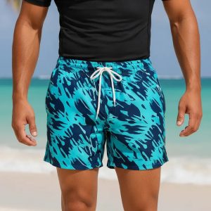 Malla Short Hombre Estampado Cindisami 73061 Acqua 73061 2xl/3xl