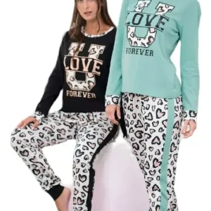 Pijama Invierno Mujer De Jersey Algodón Lencatex 24305