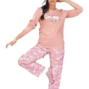 Pijama  Invierno Mujer Jersey Estampado Marcela Koury 4202