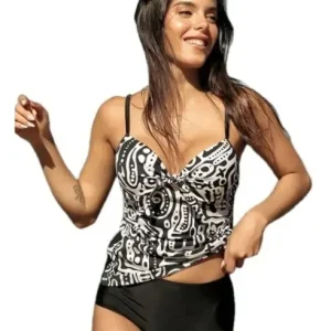Malla Verano Mujer Tankini Nudos Tiro Alto Less Din Dan 2218
