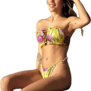 Malla Bikini Bandeau Colaless C/alm Removible Din Dan 1168