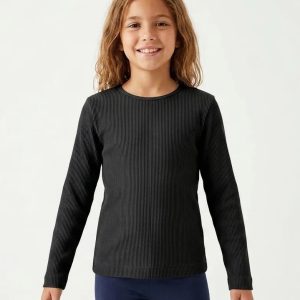 Remera Morley Manga Larga Niña Nena Pack X2 Premium Negro X2 10 Morley