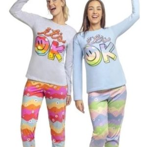 Pijama Invierno Mujer Jersey Viscosa Estampa Lencatex 22303