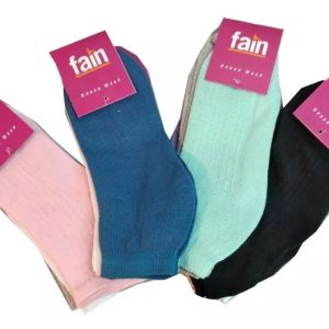 Pack De Seis Pares De Soquetes De Mujer Lisos Surtido Único