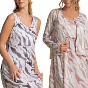 Camisón Maternal De Modal C/mañanita Lencatex 22241