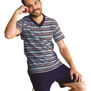 Pijama Verano Hombre Jersery Algodón Rayado Tipico 728