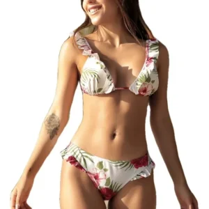 Malla Bikini Triángulo Volados C/vedetina Din Dan 1161
