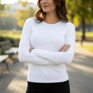 Pack X2 Remera Térmica Mujer Frisada Spandex Por Talle Blanco/negro 1