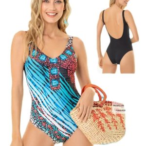 Malla Enteriza Sublimada Reductora Bianca Mare 23103010 Turquesa 3