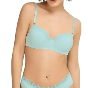 Conjunto Algodón Y Lycra Push Up Y Culotte Less Mk 5610