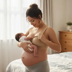 Corpiño Maternal Maxima Modelo Art 1103 S/ Costuta Micro Beige L/xl