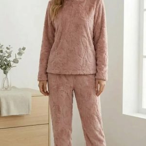 Pijama Mujer Polar Soft Calentito Con Capucha Bianca 2021 Rosa 1003 Dibujada M/l