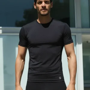 Remera Deportiva Tipico Art 1130 Para Hombre Negro Liso 38