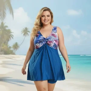 Tankini Vicblack 9876 Mujer Adulto Short Lycra Petroleo 60