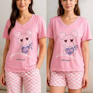 Pijama 3 Piezas Verano Cindisami 9289 Chicle Xl/xxl