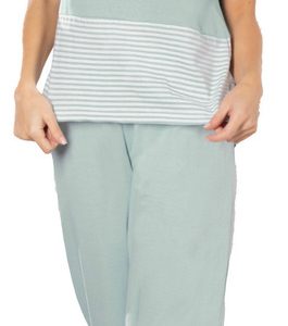 Pijama Verano Mujer Jersey Lencatex 26727 Hasta Talle 6 Verde Claro S