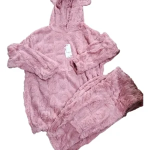 Pijama Mujer Polar Soft Calentito Con Capucha Bianca 6002