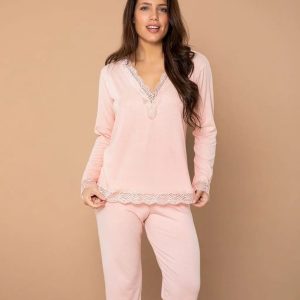 Pijama Invierno Mujer 25519 Bianca Secreta Salmon 2