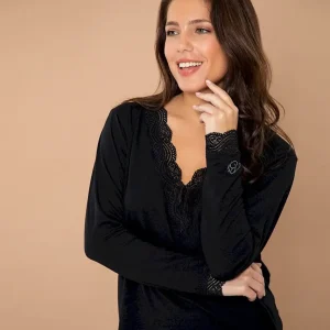 Pijama Invierno Mujer 25519 Bianca Secreta Negro 2