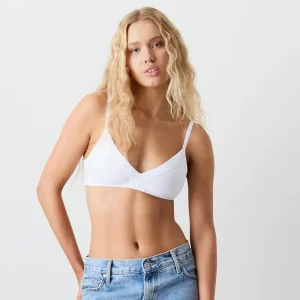 Corpiño Triángulo Brigitte 1700 Algodón Mujer Otoño Blanco 105