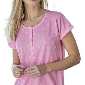 Camison Abotonado Talle Del 1 Al 8 Art-3168 Rosa 1
