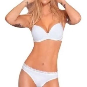 Conjunto Algodón Y Lycra Push Up C/colaless Kaury 8102