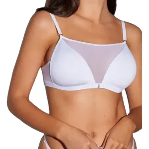 Conjunto Microfibra Y Tul Tanga Less Marcela Koury 5678 Blanco 85