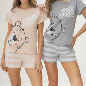 Pijama Verano Mujer Jersey Lencatex 26702 Gris L