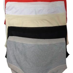 Universal C/puntilla Pack X 6 Algodón Y Lycra Lisa 1009 Surtido Liso Unico
