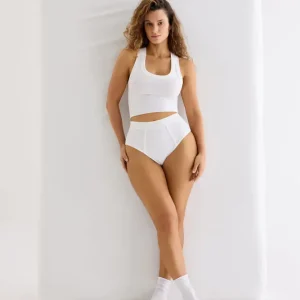 Culotte Tiro Alto De Algodon Brigitte 4118 Blanco L-xl