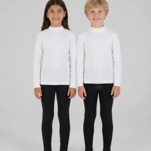 Conjunto Polera Y Calza Térmica Niño Niña Frizada Unisex