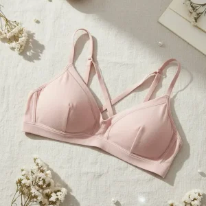 Corpiño Triángulo Brigitte 1700 Algodón Mujer Otoño Rose 100