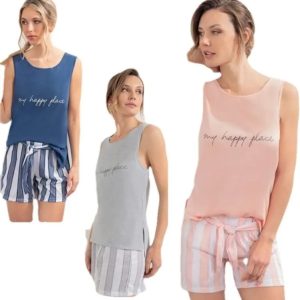 Pijama Verano Mujer De Jersey Lencatex 23776 Talles Grandes