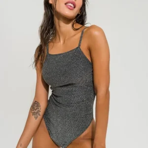 Malla Entera Glitter Con Escote En La Espalda - Agatha 70700