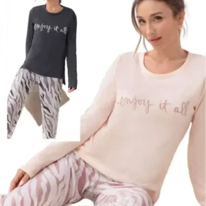 Pijama Invierno Mujer De Jersey De Algodón Lencatex 22318