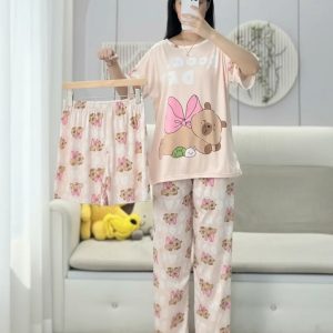 Pijama 3 Piezas Verano Cindisami 9289 Salmon M/l